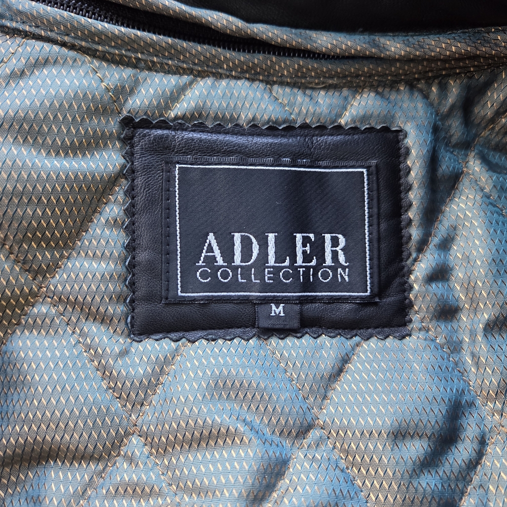 Adler Collection Classic Black Leather Women's Jacket Size Medium - Picture 7 of 9